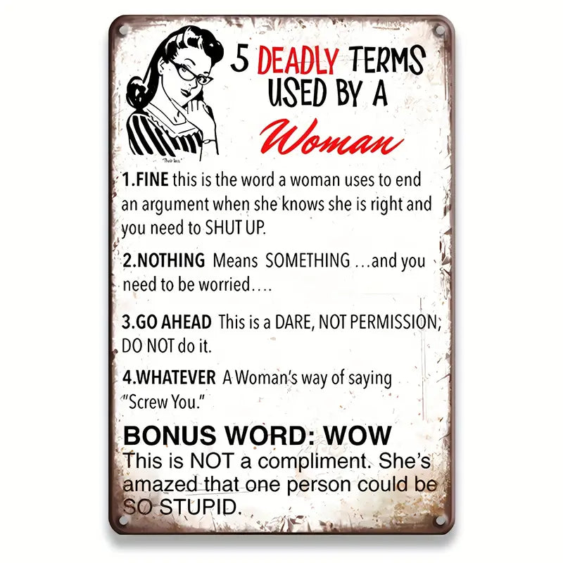 5 Deadly Terms Used By A Woman: 1. Fine: This is the word women